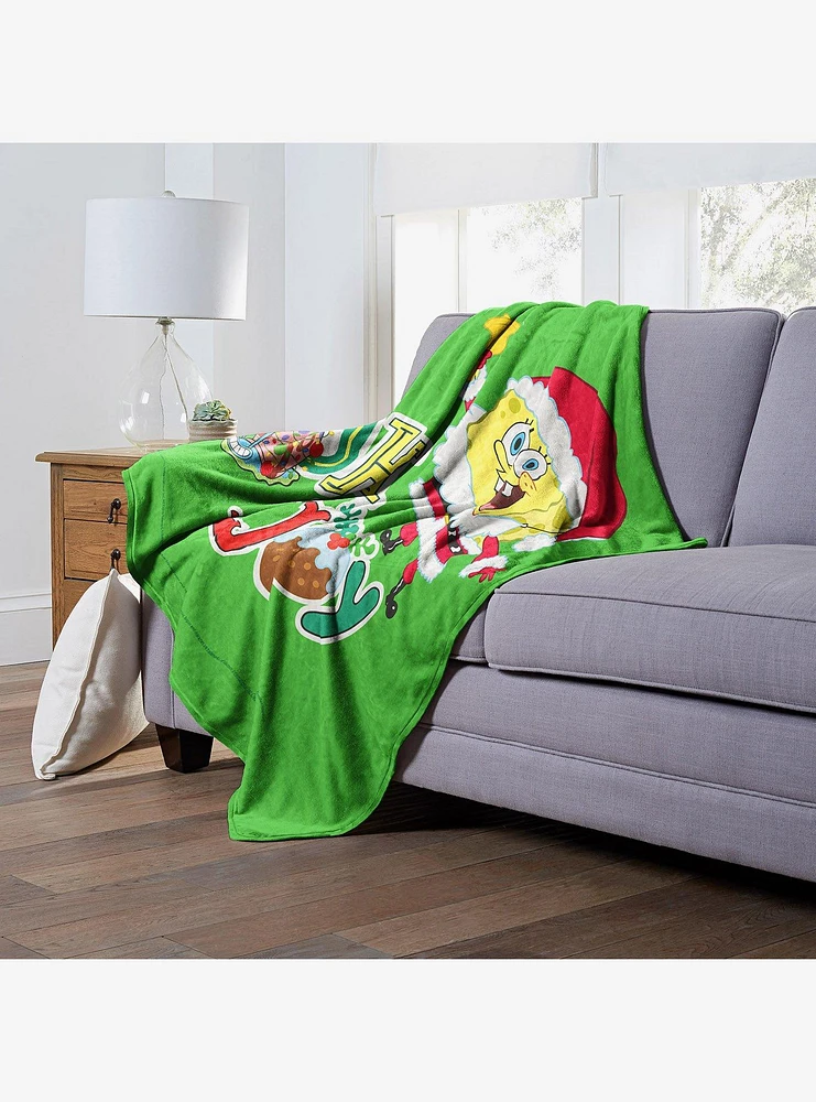 SpongeBob SquarePants Oh Joyful Holiday Throw Blanket