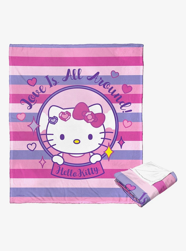 Sanrio Hello Kitty All Around Throw Blanket