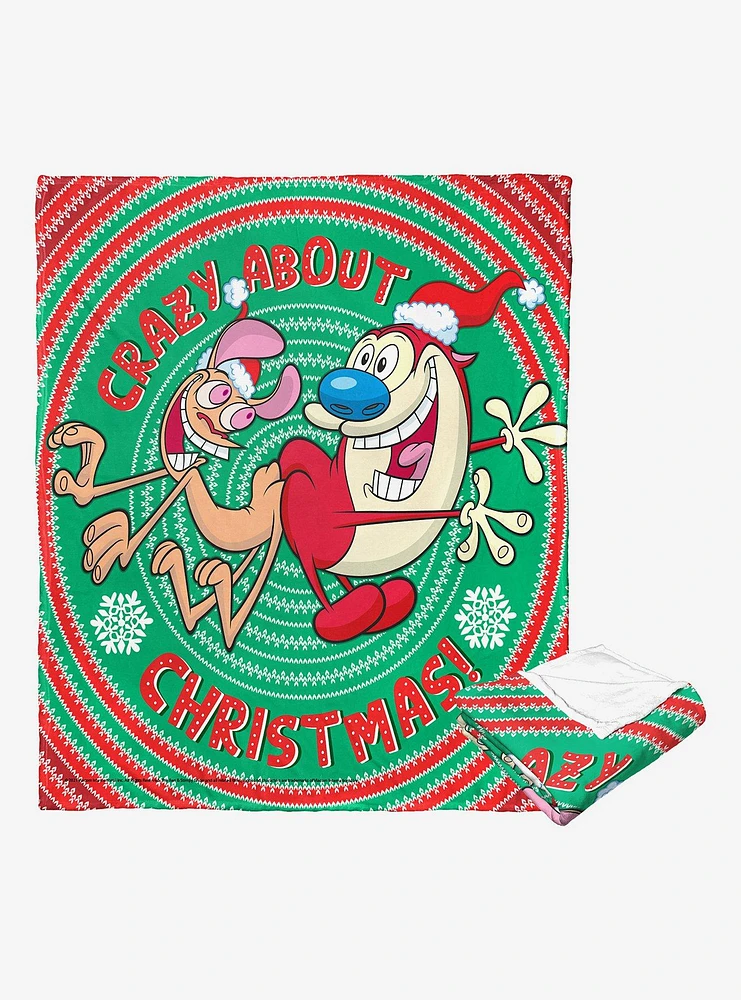 The Ren & Stimpy Crazy About Christmas Blanket