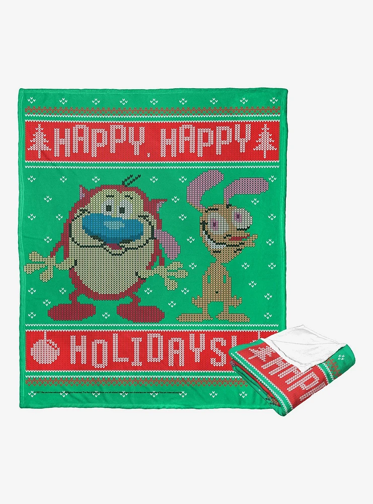 The Ren & Stimpy Happy Happy Holidays Blanket