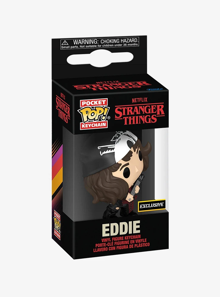 Funko Stranger Things Pocket Pop! Eddie Key Chain Hot Topic Exclusive
