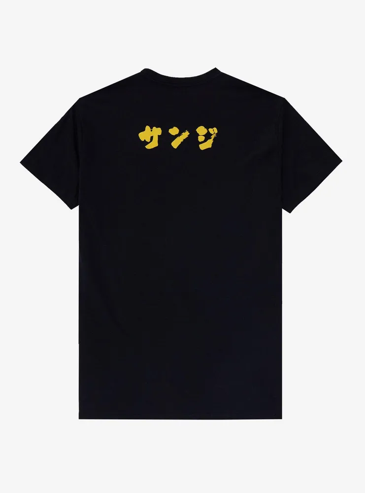 One Piece Sanji Tonal Name Double-Sided T-Shirt
