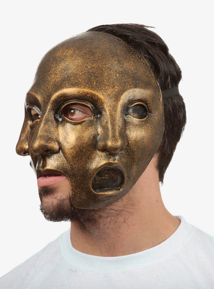 Three Faces Gold Latex Mask Two Pack Bundle