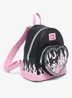 Loungefly My Melody & Kuromi Flame Heart Mini Backpack