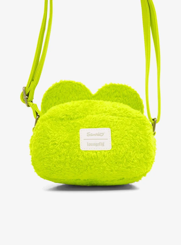 Hot Topic Loungefly Keroppi Plush Figural Crossbody Bag