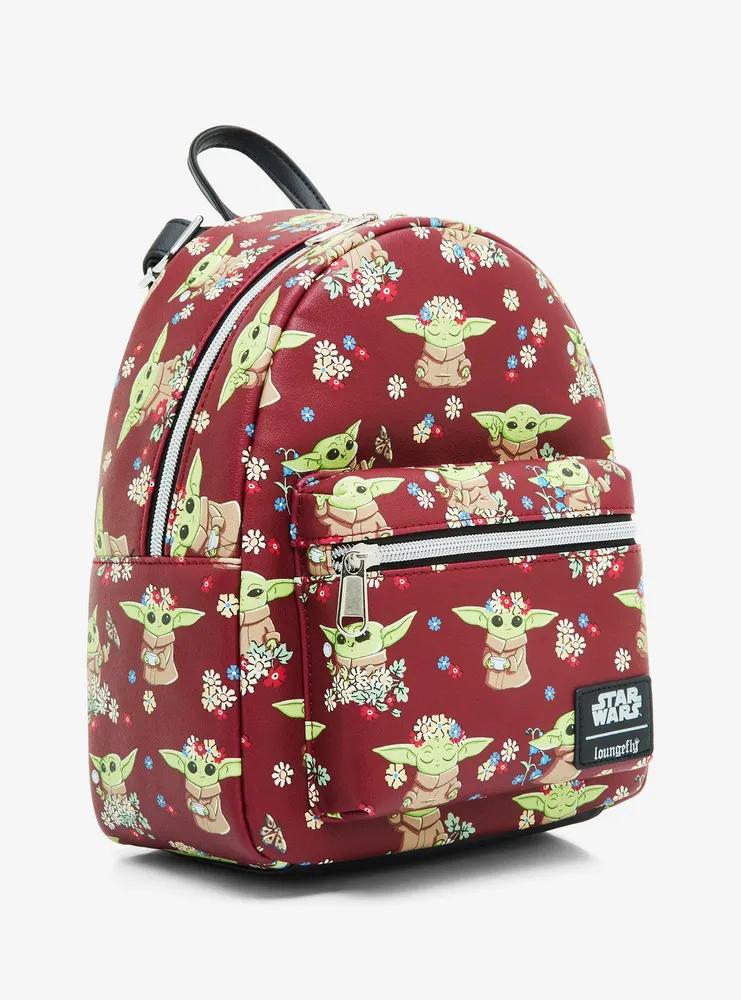 Loungefly Star Wars Grogu & Flowers Mini Backpack