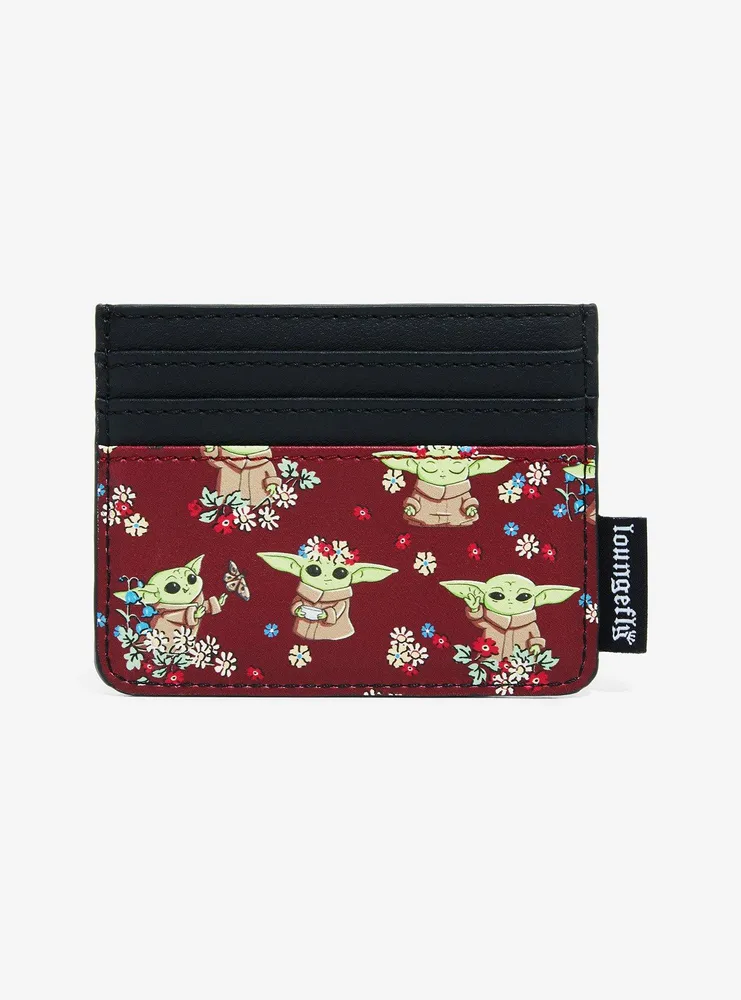 Loungefly Star Wars The Mandalorian Grogu Floral Cardholder