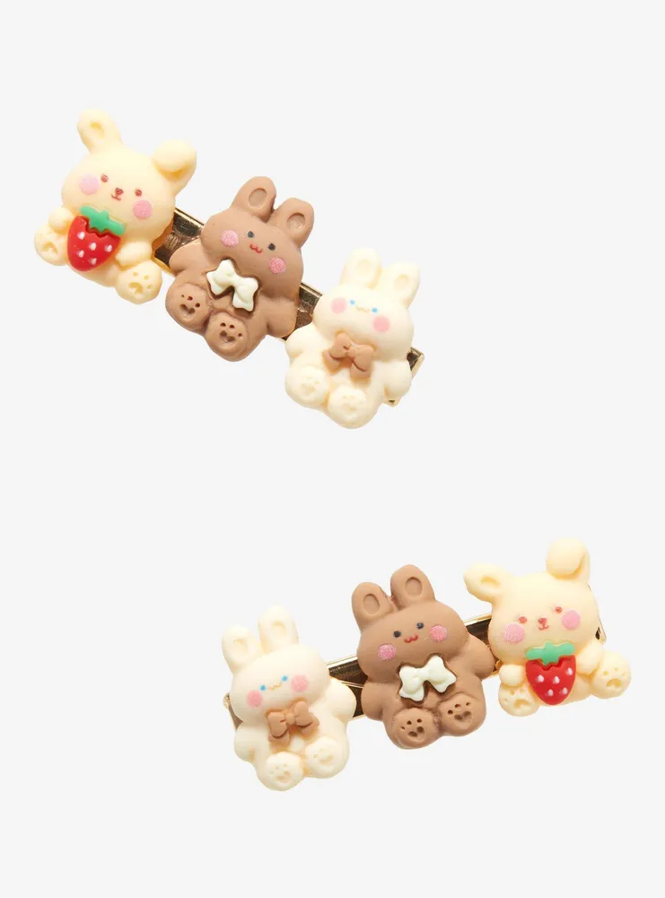 Kawaii Bunny Friends Hair Clip Set