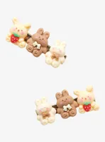 Kawaii Bunny Friends Hair Clip Set