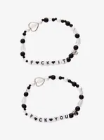 F*ck It & You Best Friend Beaded Bracelet Set