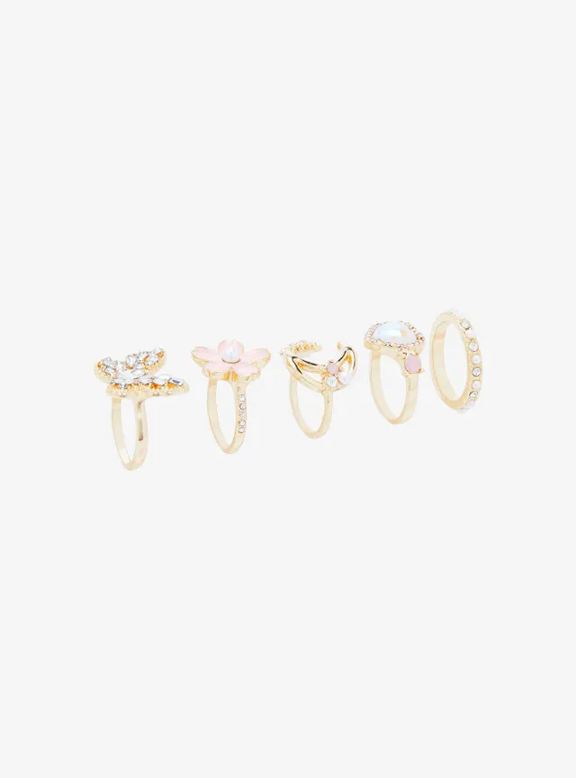 Sakura Sparkle Ring Set