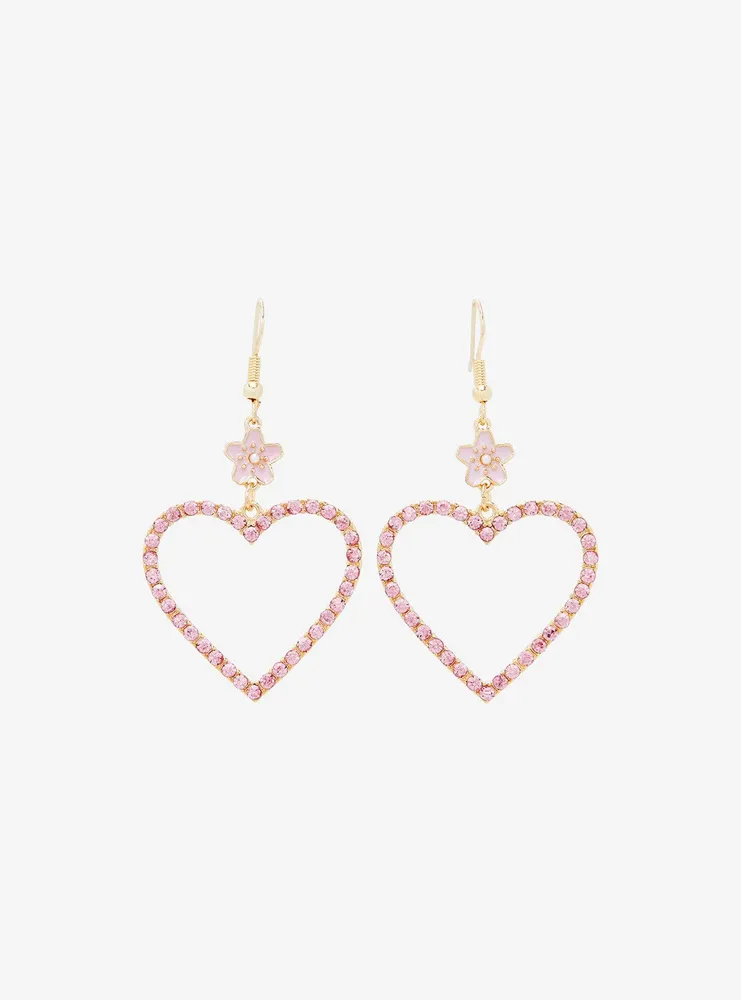Sweet Society Pink Gem Sakura Earrings
