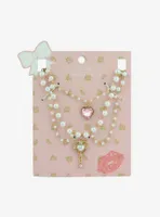 Sweet Society Coquette Pearl Heart Necklace Set