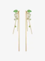 Thorn & Fable Dangling Flower Leaf Hair Stick Set