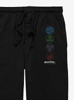 Avatar: The Last Airbender Four Elements Line Pajama Pants