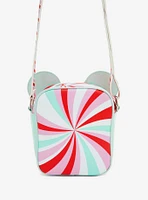 Loungefly Disney Minnie Mouse Ears Peppermint Print Crossbody Bag - BoxLunch Exclusive