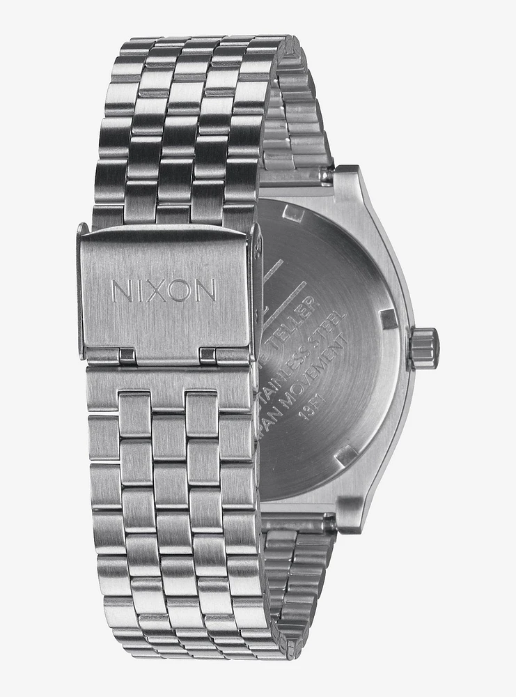 Nixon Time Teller Silver x Turquoise Watch