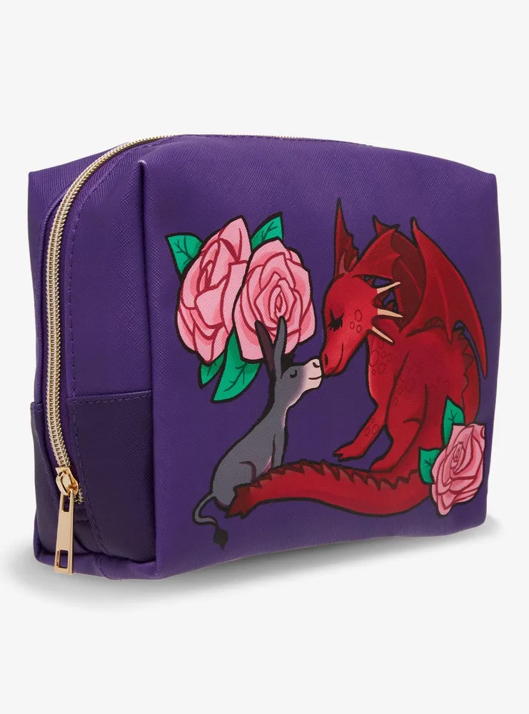 Shrek Donkey & Dragon Floral Cosmetic Bag