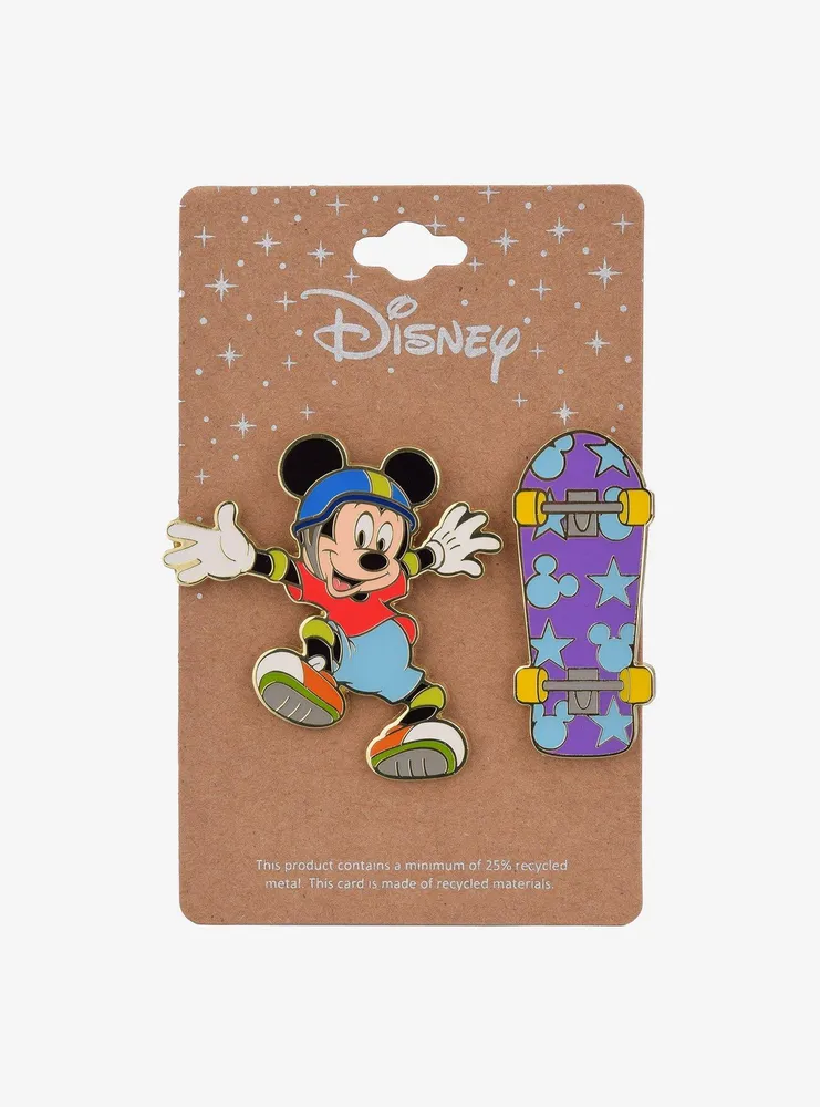 Disney Mickey Mouse Skateboarding Enamel Pin Set - BoxLunch Exclusive