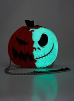 The Nightmare Before Christmas Jack Pumpkin Split Glow-In-The-Dark Crossbody Bag