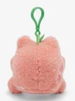 Cuddle Barn Angry Peach Frog Plush Keychain