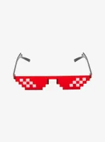 Red Pixel Frame Sunglasses