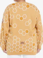 Pompompurin Honeycomb Girls Cardigan Plus