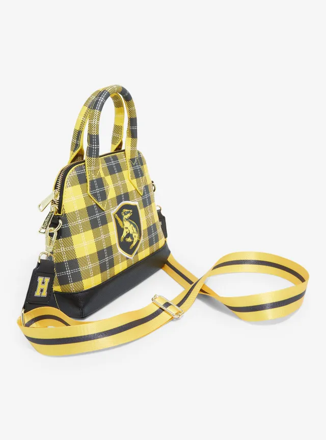 Boxlunch Loungefly Harry Potter Hufflepuff Plaid Crossbody Bag