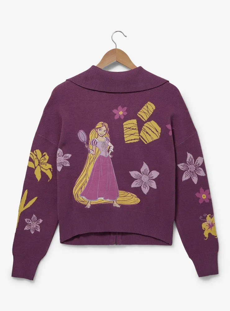 Disney Tangled Icons Zippered Women's Plus Sweater - BoxLunch Exclusive