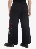 Naruto Shippuden Akatsuki Mesh Wide Leg Cargo Pants Plus