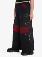 Naruto Shippuden Akatsuki Mesh Wide Leg Cargo Pants Plus