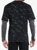 Skeleton Vine Long-Sleeve Twofer