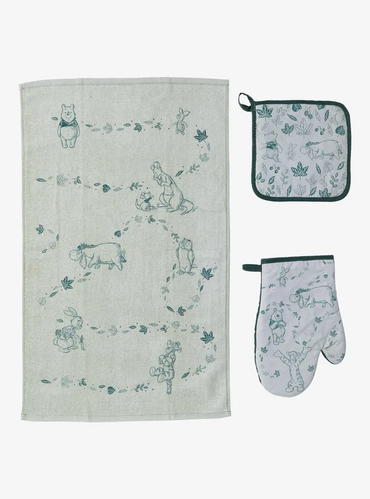 Disney Winnie the Pooh Characters & Plants Allover Print Kitchen Set - BoxLunch Exclusive