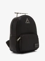 Loungefly Harry Potter Deathly Hallows Elder Wand Black Glitter Mini Backpack - BoxLunch Exclusive