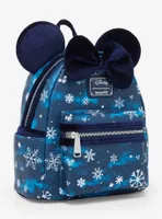 Loungefly Disney Snowflake Minnie Mouse Ears Mini Backpack - BoxLunch Exclusive