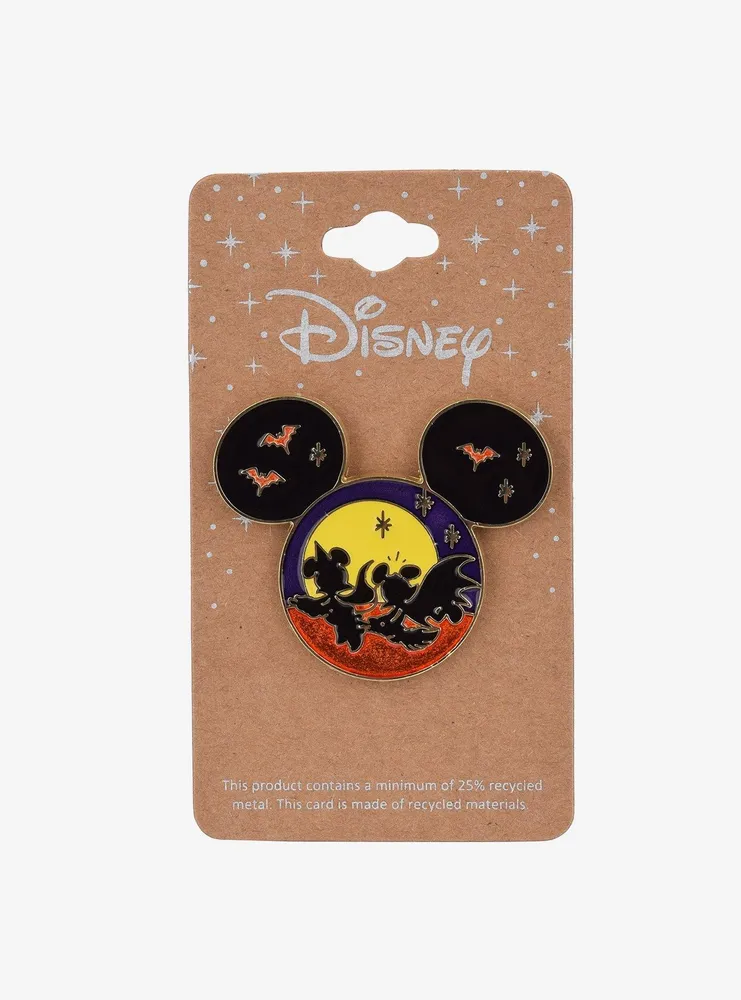 Disney Mickey Mouse Silhouette Bats Scenic Enamel Pin - BoxLunch Exclusive