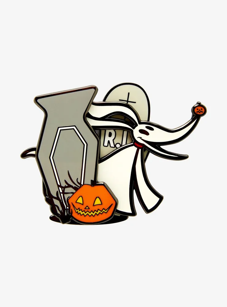 Loungefly The Nightmare Before Christmas 30th Anniversary Zero Gravestone Sliding Glow-in-the-Dark Limited Edition Enamel Pin - BoxLunch Exclusive