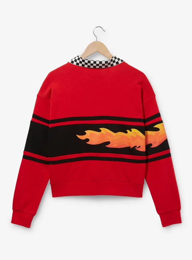 Boxlunch Disney Pixar Cars Lightning McQueen Flames Quarter-Zip