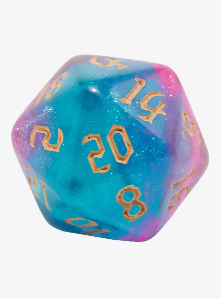 Aqua Ombre Glitter Polyhedral Dice Set