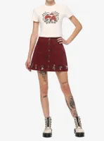 Thorn & Fable Mushroom Corduroy Skirt