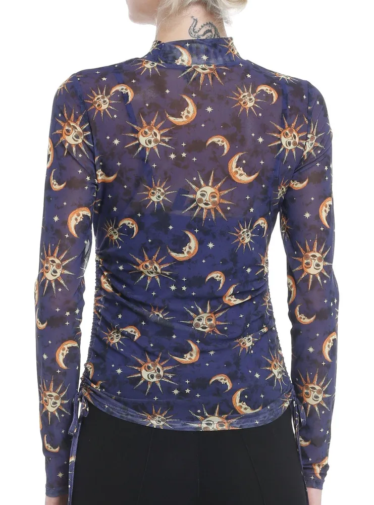 Cosmic Aura Celestial Girls Mesh Long-Sleeve & Cami Set
