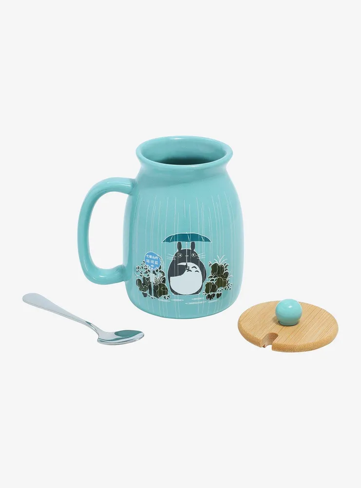 Studio Ghibli My Neighbor Totoro Rain Mug With Lid & Spoon