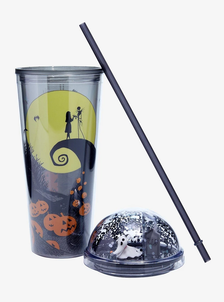 The Nightmare Before Christmas Glitter Dome Acrylic Travel Cup