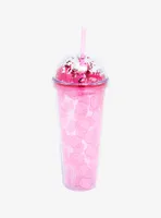 Hello Kitty Glitter Dome Acrylic Travel Cup Hot Topic Exclusive