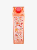 Hello Kitty Flowers Red Milk Carton Water Bottle