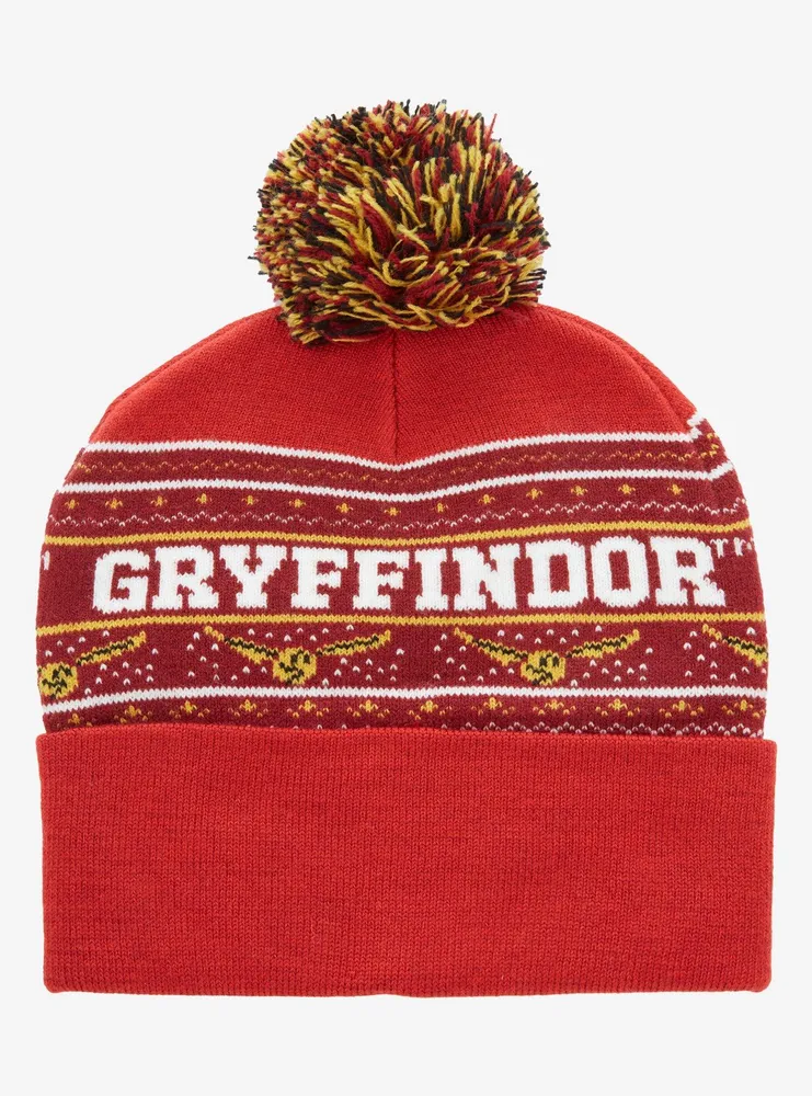 Harry Potter Gryffindor Golden Snitch Pom Beanie