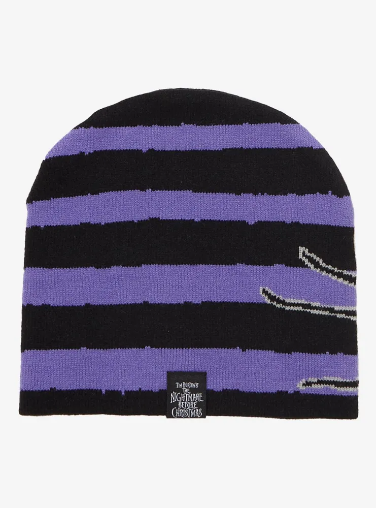 The Nightmare Before Christmas Jack & Sally Split Stripe Beanie