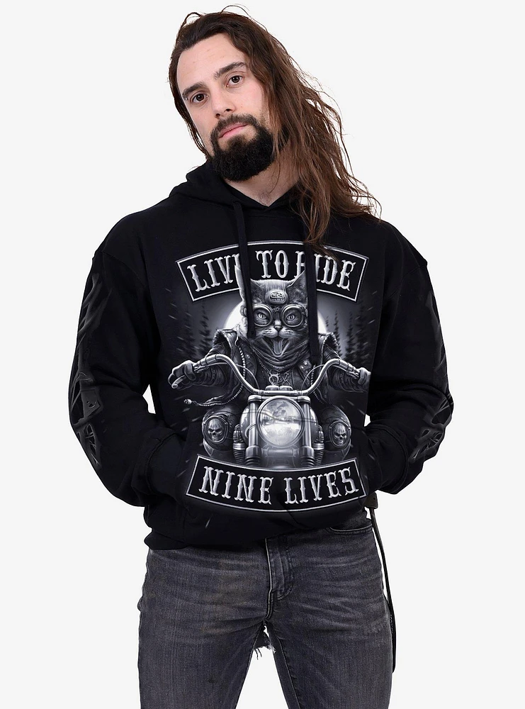 Spiral Nine Lives Hoodie Black