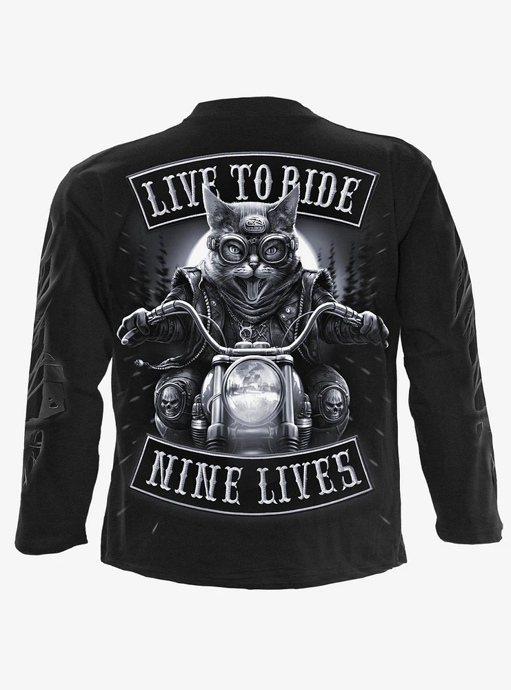 Spiral Nine Lives Long Sleeve Shirt Black