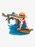 Banpresto One Piece World Collectible Figure Log Stories Monkey D. Luffy and Sea Monster Figure